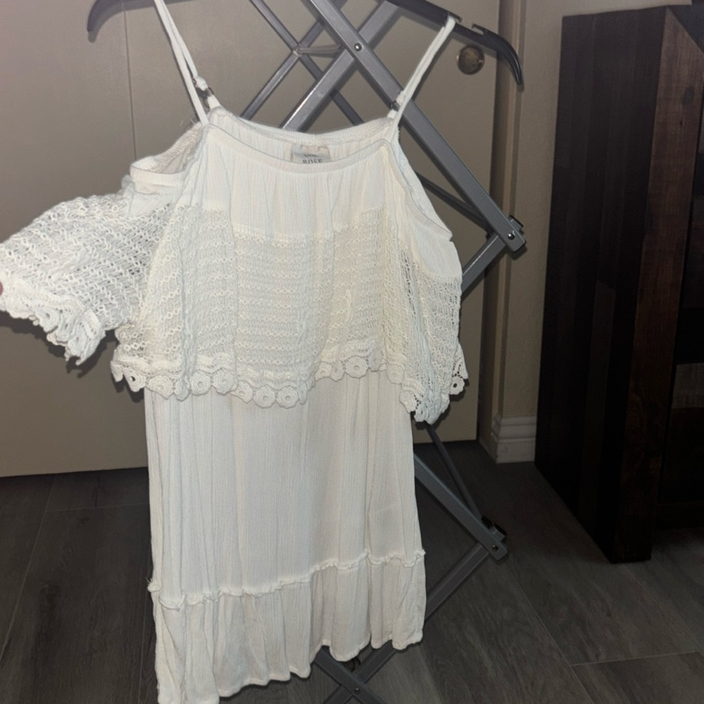 Knox Rose off the shoulder white top with spaghetti straps